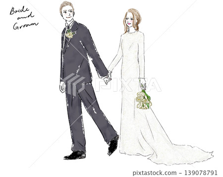 新娘和新郎舉行婚禮 新娘和新郎舉行婚禮 139078791