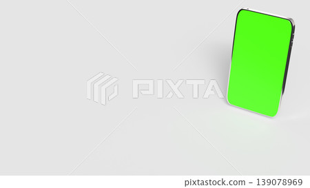 Modern Smartphone Mockup with Green Screen for Mobile App Design 3d render. Modern Smartphone Mockup with Green Screen for Mobile App Design 3d render. 139078969