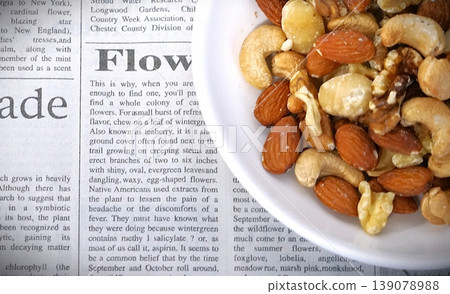 Plain roasted mixed nuts (closer) Plain roasted mixed nuts (closer) 139078988