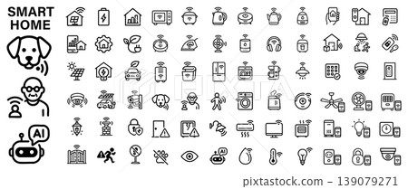 Smart Home & IoT Appliance Icon Set Smart Home & IoT Appliance Icon Set 139079271