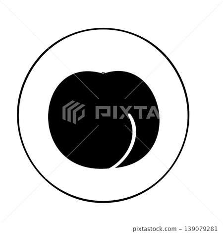 Simple peach silhouette icon Simple peach silhouette icon 139079281