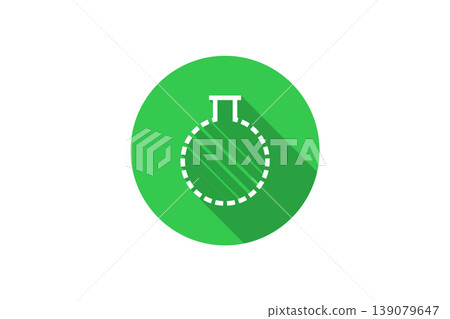 Chemistry Flask Icon in Circle Minimal Lab Science Symbol Chemistry Flask Icon in Circle Minimal Lab Science Symbol 139079647