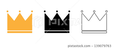 簡單的皇冠圖標 簡單的皇冠圖標 139079763