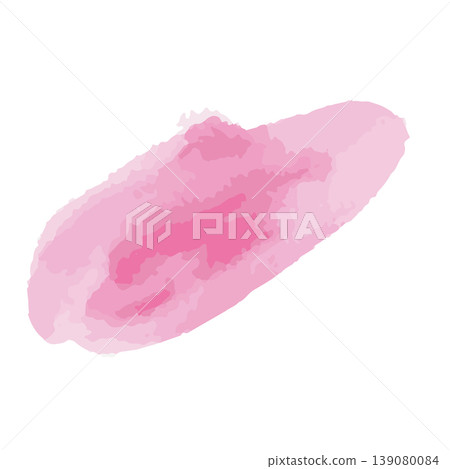 粉紅水彩橢圓形筆觸 - 裝飾元素 粉紅水彩橢圓形筆觸 - 裝飾元素 139080084