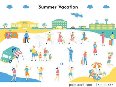 人們享受夏季旅行 人們享受夏季旅行 139080337