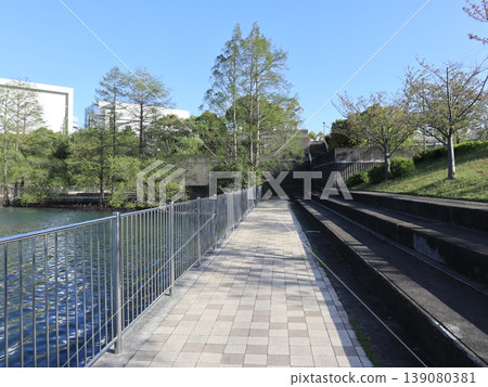 Pond in Seishin Industrial Park, surrounding area, Seishin, Kobe City, Nishi Ward Pond in Seishin Industrial Park, surrounding area, Seishin, Kobe City, Nishi Ward 139080381