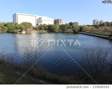 Pond in Seishin Industrial Park, surrounding area, Seishin, Kobe City, Nishi Ward Pond in Seishin Industrial Park, surrounding area, Seishin, Kobe City, Nishi Ward 139080385