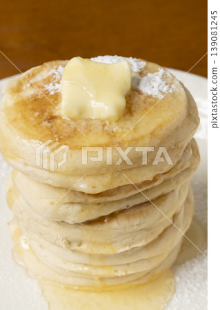 Freshly baked ricotta cheese pancakes Freshly baked ricotta cheese pancakes 139081245