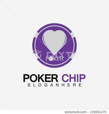 Casino chip icon, poker chip vector icon logo,Casino chips for poker or roulette.Vector illustration isolated on white background. 139081274