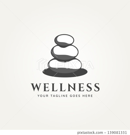wellness stone logo vector illustration design wellness stone logo vector illustration design 139081331