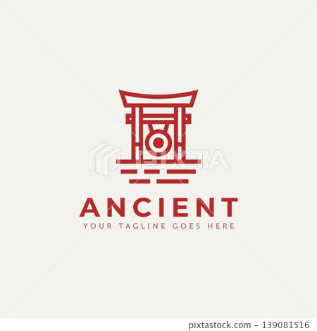 torii gate ancient gong simple line art logo torii gate ancient gong simple line art logo 139081516