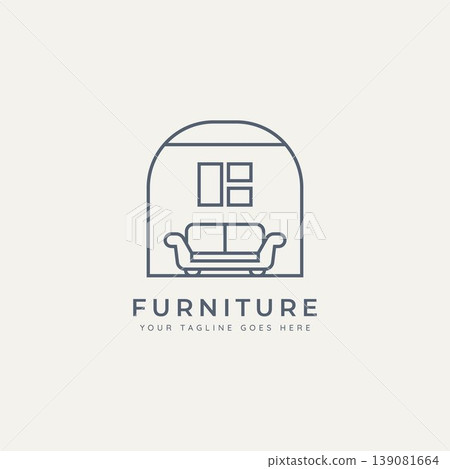 furniture minimalist line art logo icon design furniture minimalist line art logo icon design 139081664