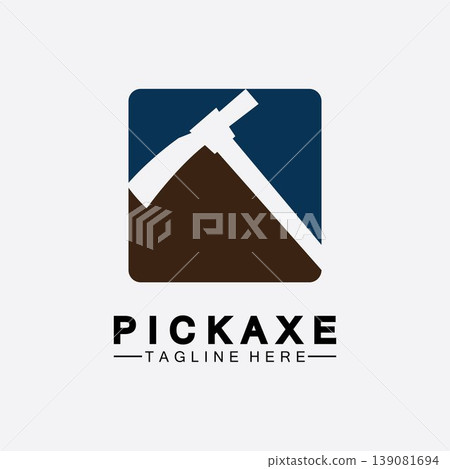 Pickaxe Logo Vector icon symbol illustration Design template, Mining Concept With Silhouette,Mining Logo, Pickaxe Logo Pickaxe Logo Vector icon symbol illustration Design template, Mining Concept With Silhouette,Mining Logo, Pickaxe Logo 139081694