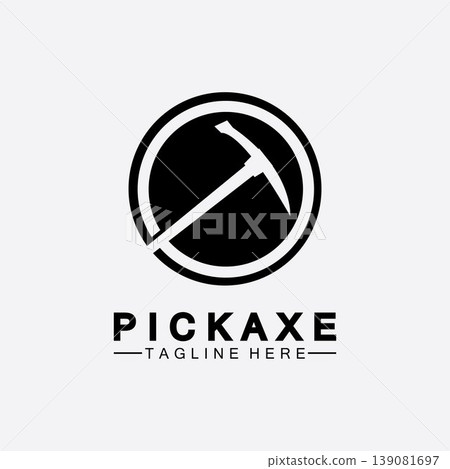 Pickaxe Logo Vector icon symbol illustration Design template, Mining Concept With Silhouette,Mining Logo, Pickaxe Logo Pickaxe Logo Vector icon symbol illustration Design template, Mining Concept With Silhouette,Mining Logo, Pickaxe Logo 139081697