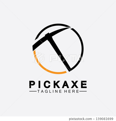 Pickaxe Logo Vector icon symbol illustration Design template, Mining Concept With Silhouette,Mining Logo, Pickaxe Logo Pickaxe Logo Vector icon symbol illustration Design template, Mining Concept With Silhouette,Mining Logo, Pickaxe Logo 139081699