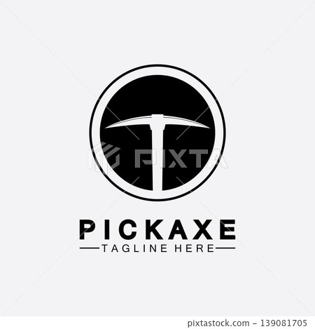Pickaxe Logo Vector icon symbol illustration Design template, Mining Concept With Silhouette,Mining Logo, Pickaxe Logo Pickaxe Logo Vector icon symbol illustration Design template, Mining Concept With Silhouette,Mining Logo, Pickaxe Logo 139081705