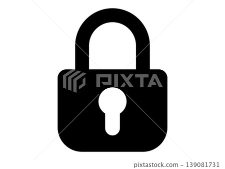 Security icon, key symbol, safety, protection, black and white, vector illustration Security icon, key symbol, safety, protection, black and white, vector illustration 139081731