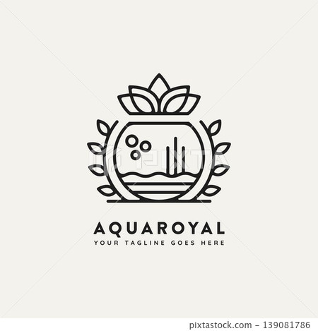 aqua royal minimalist line art premium logo icon aqua royal minimalist line art premium logo icon 139081786