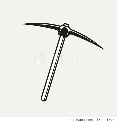 isolated pickax vintage icon illustration design isolated pickax vintage icon illustration design 139081792