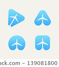 set of travel agency minimalist flat logo icon 139081800