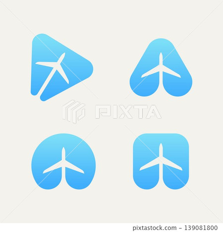 set of travel agency minimalist flat logo icon set of travel agency minimalist flat logo icon 139081800