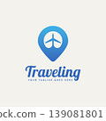 travel agency minimalist flat logo icon design 139081801