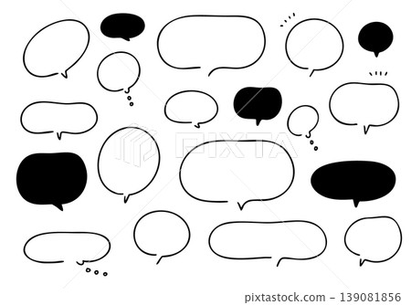 Simple line art balloon set Simple line art balloon set 139081856