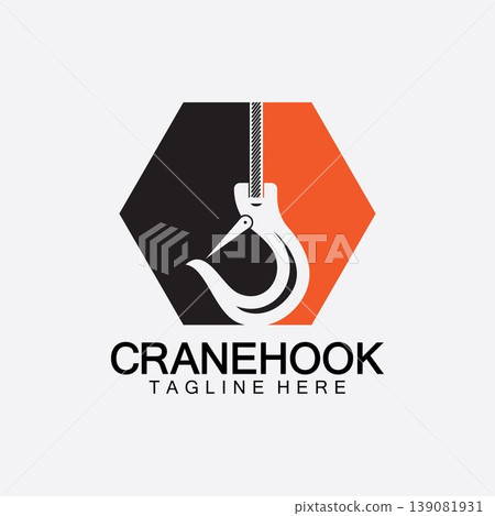 Crane hook logo icon vector illustration design template Crane hook logo icon vector illustration design template 139081931