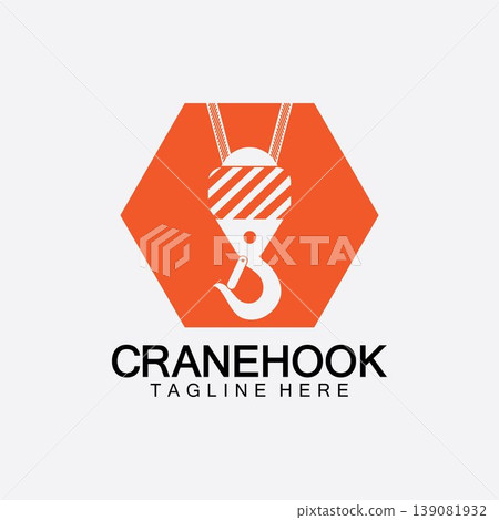 Crane hook logo icon vector illustration design template Crane hook logo icon vector illustration design template 139081932