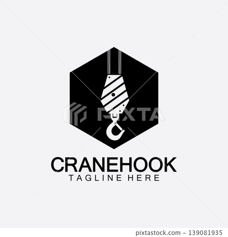 Crane hook logo icon vector illustration design template Crane hook logo icon vector illustration design template 139081935