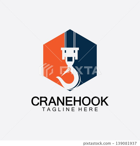 Crane hook logo icon vector illustration design template Crane hook logo icon vector illustration design template 139081937