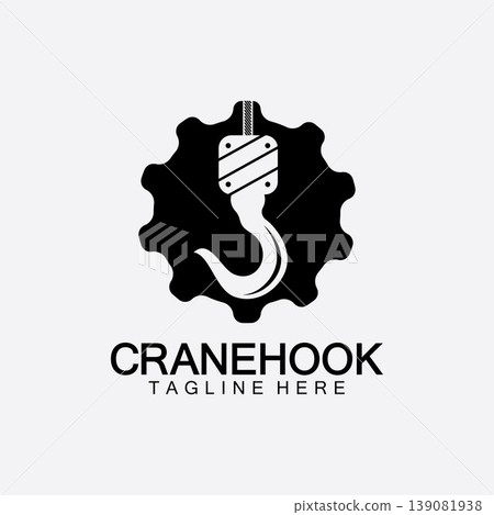 Crane hook logo icon vector illustration design  template 139081938