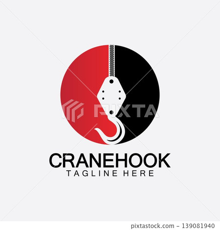 Crane hook logo icon vector illustration design template Crane hook logo icon vector illustration design template 139081940