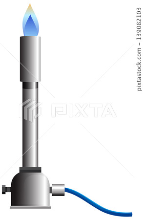 Professional Laboratory Bunsen Burner with Blue Gas Flame and Hose Professional Laboratory Bunsen Burner with Blue Gas Flame and Hose 139082103