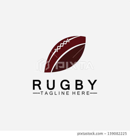 Rugby Ball American Football Icon Vector Logo Template Rugby Ball American Football Icon Vector Logo Template 139082225