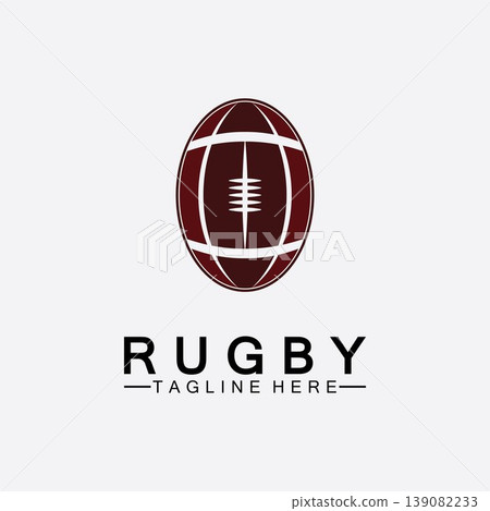 Rugby Ball American Football Icon Vector Logo Template Rugby Ball American Football Icon Vector Logo Template 139082233