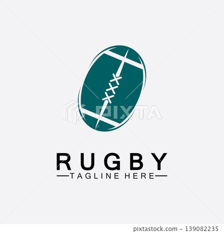 Rugby Ball American Football Icon Vector Logo Template Rugby Ball American Football Icon Vector Logo Template 139082235
