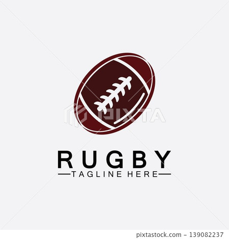 Rugby Ball American Football Icon Vector Logo Template Rugby Ball American Football Icon Vector Logo Template 139082237