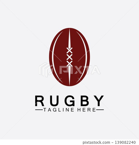 Rugby Ball American Football Icon Vector Logo Template Rugby Ball American Football Icon Vector Logo Template 139082240