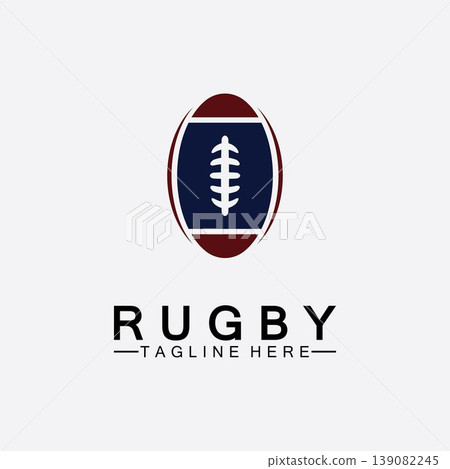 Rugby Ball American Football Icon Vector Logo Template Rugby Ball American Football Icon Vector Logo Template 139082245