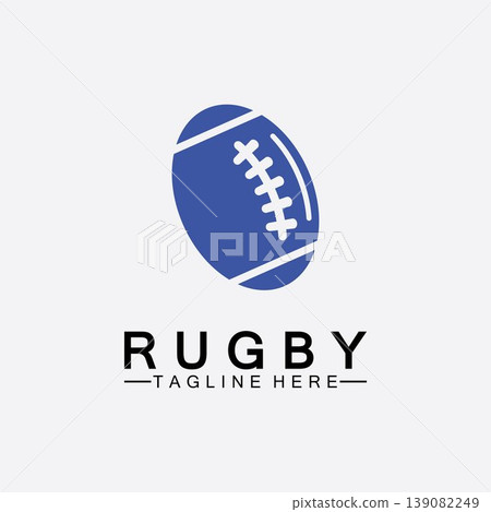 Rugby Ball American Football Icon Vector Logo Template Rugby Ball American Football Icon Vector Logo Template 139082249