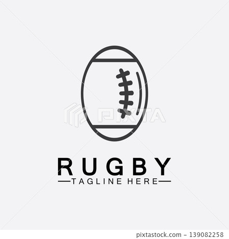 Rugby Ball American Football Icon Vector Logo Template Rugby Ball American Football Icon Vector Logo Template 139082258