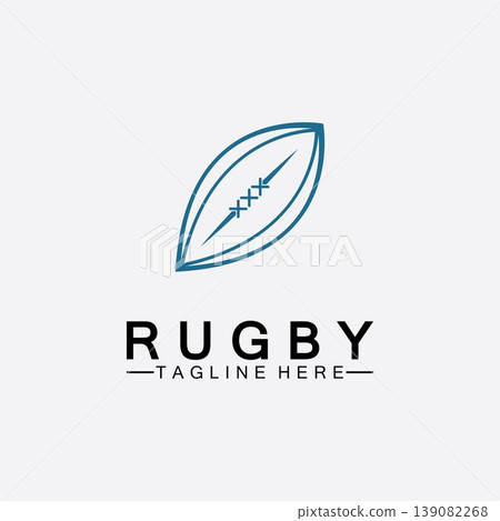 Rugby Ball American Football Icon Vector Logo Template Rugby Ball American Football Icon Vector Logo Template 139082268
