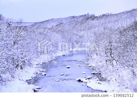 Snowscape of Hokkaido: A winter river Snowscape of Hokkaido: A winter river 139082512