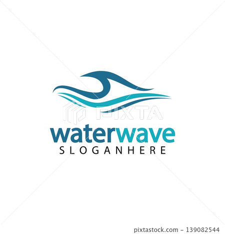water wave logo design template 139082544