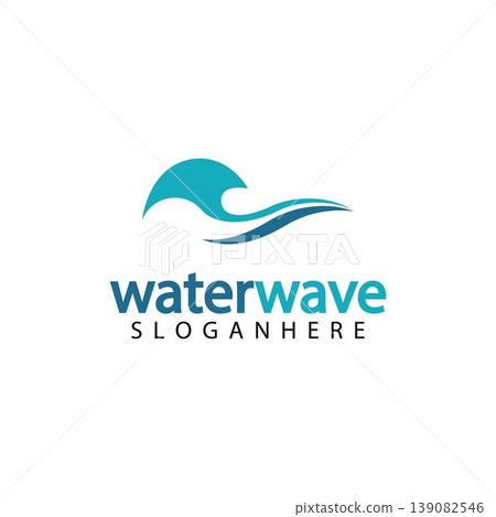 water wave logo design template water wave logo design template 139082546