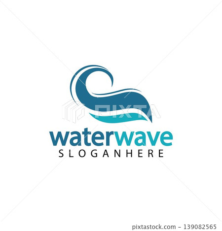 water wave logo design template water wave logo design template 139082565