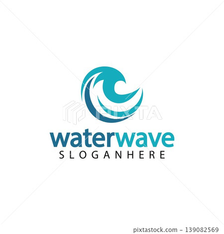 water wave logo design template water wave logo design template 139082569