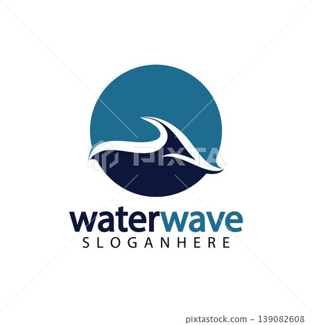 water wave logo design template water wave logo design template 139082608