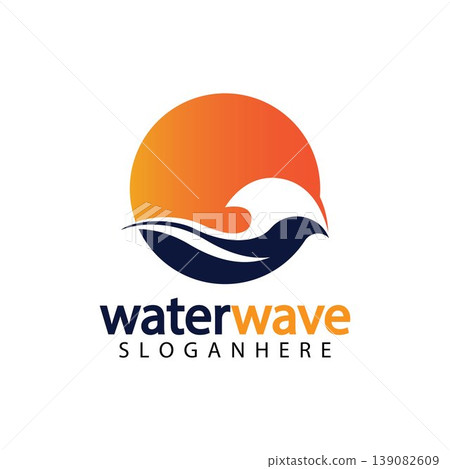 water wave logo design template water wave logo design template 139082609
